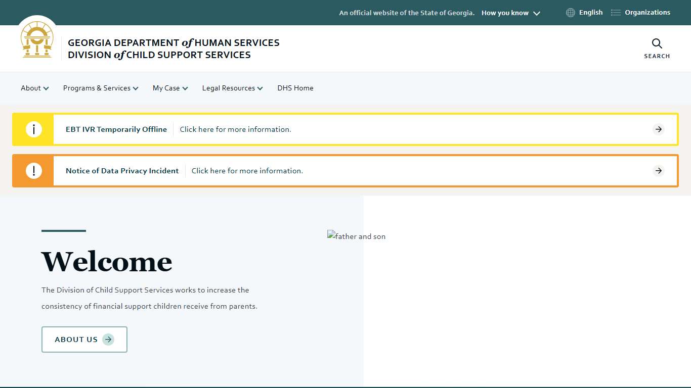 Georgia Department of Human Services Division of Child Support Services